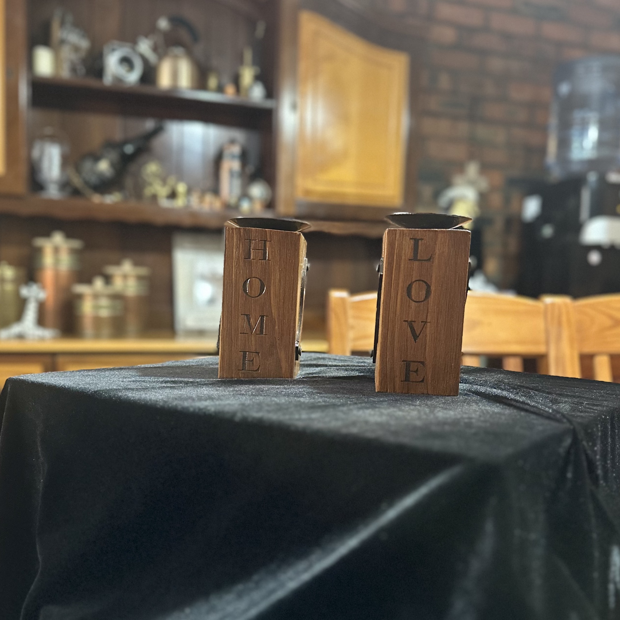 Farmhouse Style Wooden Candle Holders