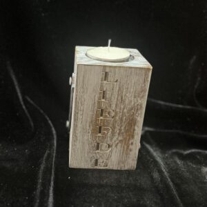 Farmhouse Style Wooden Candle Holders White Edition