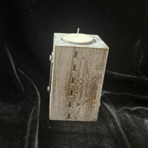 Farmhouse Style Wooden Candle Holders White Edition