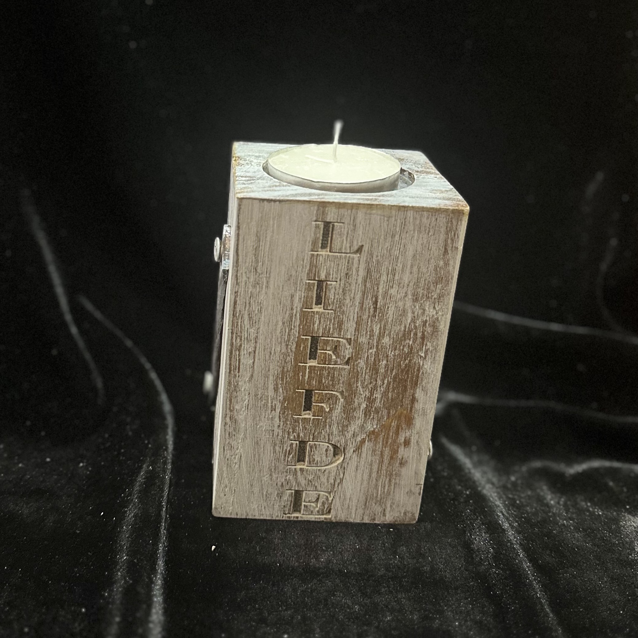 Farmhouse Style Wooden Candle Holders White Edition
